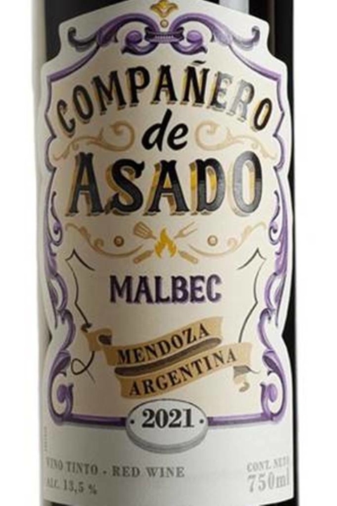 Vinho Argentino Tinto Companero De Asado Malbec 750ml - comprar online