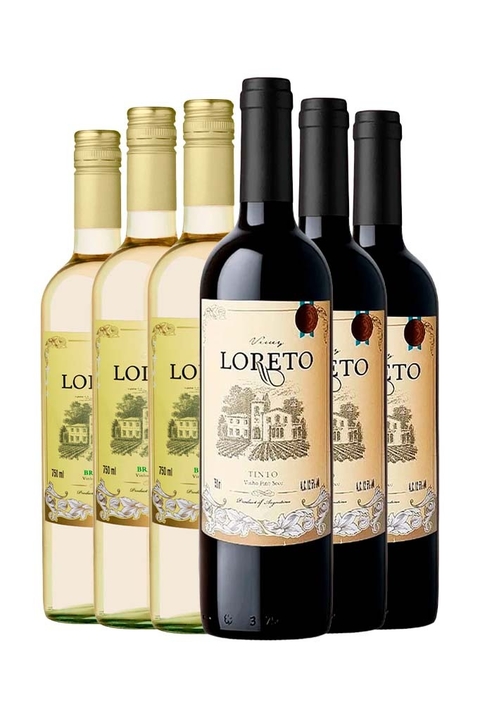 Vinho Argentino Caixa Virrey Loreto Tinto & Branco Leve 6 Pague 4 750ml - comprar online