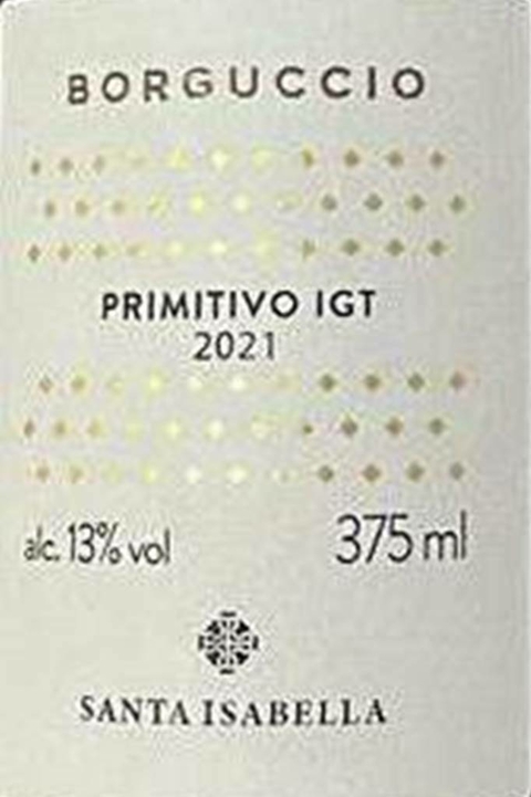 Vinho Italiano Tinto Santa Isabella Borguccio Primitivo 375ml - comprar online