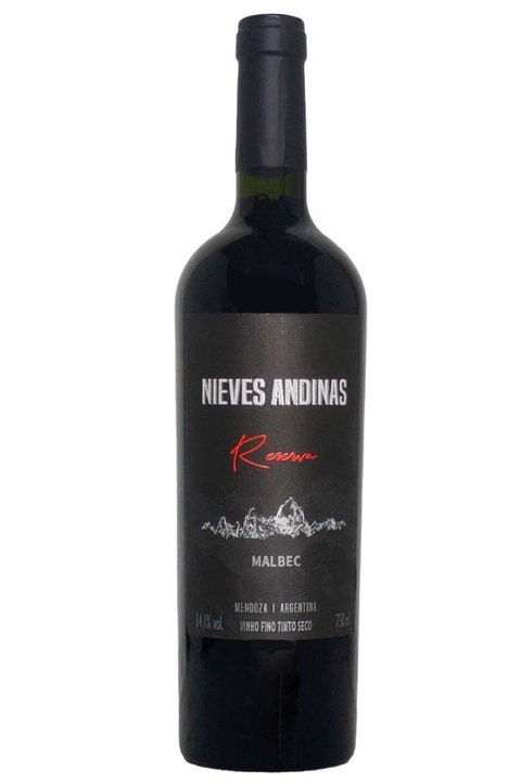 Vinho Argentino Tinto Nieves Andinas Malbec Reserva 750ml