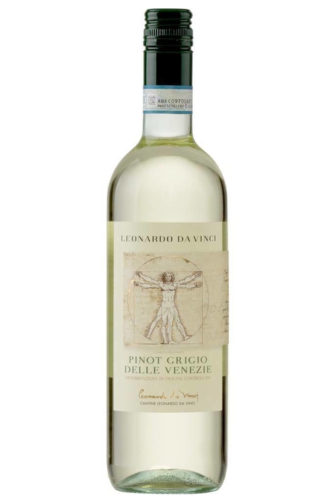 Vinho Italiano Branco Leonardo Da Vinci Pinot Grigio Delle Venezie 750ml