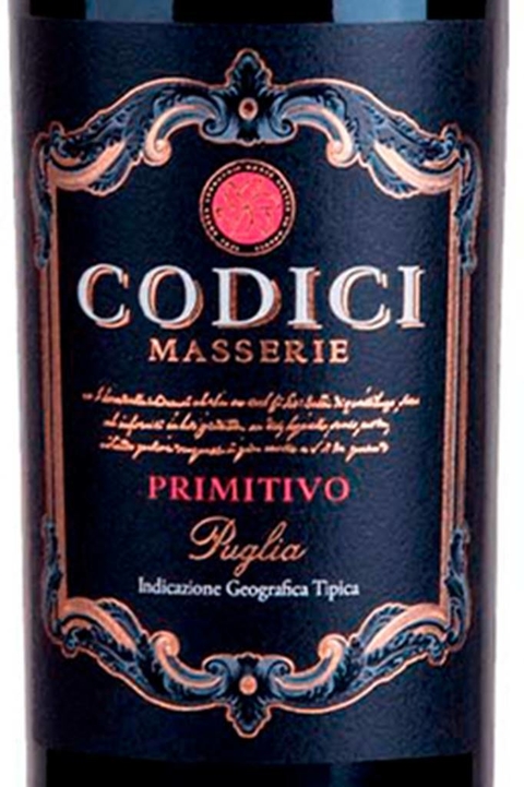 Vinho Italiano Tinto Codici Masserie Primitivo Puglia 750ml - comprar online