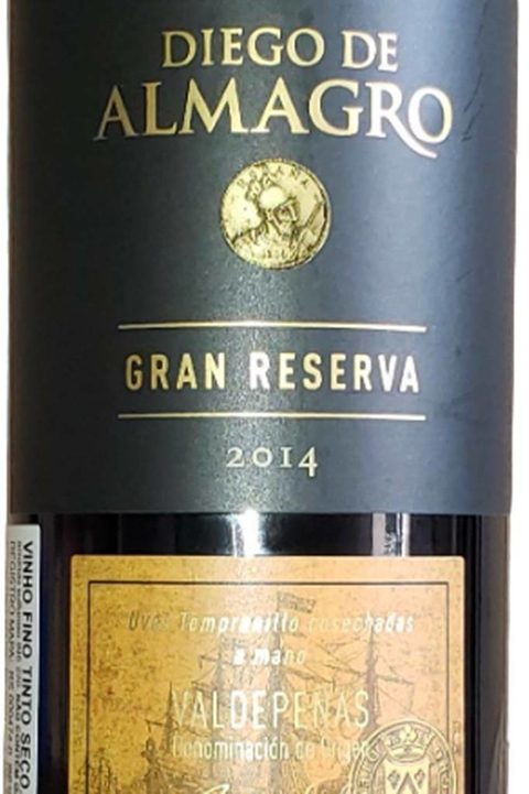 Vinho Espanhol Tinto Diego de Almagro Gran Reserva 750ml - comprar online