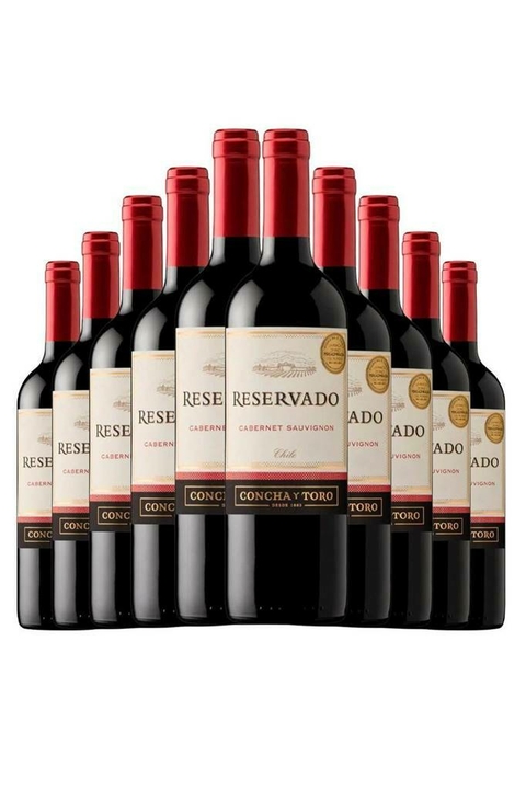 Vinho Chileno Tinto Kit 10 Concha Y Toro Cabernet Sauvignon Reservado 750ml