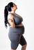 Conjunto Fitness Gestante Maternidade Conforto Plus Size Cinza REF: CFGP1