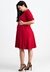 Vestido Godê Transpassado Gestante e Amamentação Vermelho REF: NN2 - loja online