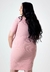 Vestido Amamentação e Gestante Plus Size Rosé - REF: VPGA4 - Loja de Roupas para Grávidas | secuida.mamãe 
