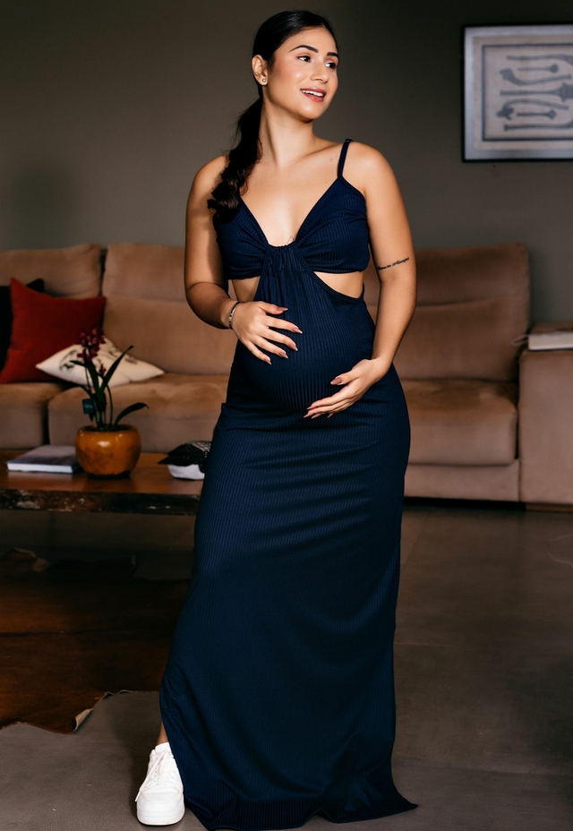 Vestido azul cheap gravida