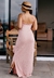 Vestido Gestante Longo Decote e Fenda Rose REF: CEV1 - loja online