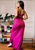 Vestido Gestante Longo Decote e Fenda Pink REF: CEV1 - loja online