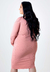 Vestido Gestante Manga Longa Amamentação e Pós Parto Plus Size Rosé - REF: VPGA3 - loja online