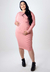 Vestido Gestante Manga Longa Amamentação e Pós Parto Plus Size Rosé - REF: VPGA3 - comprar online