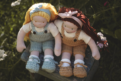 Jardinero tejido para muñecas. - tienda online