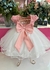 1076B Vestido de Batismo Infantil Rosê C/ Off White Luxo - P.M.G na internet