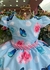 741 Vestido Juvenil Azul Floral C/ Borboletas 4 ao 16 - comprar online