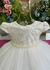 1076 Vestido Infantil Renda Gliter Brilho Off White- P.M.G - comprar online