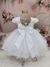 1072 Vestido de Batizado Infantil Branco Renda e Pérolas P.M.G.GG na internet