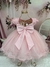 2121B Vestido de Festa Infantil Batizado Rosa Super Luxo - P.M.G na internet