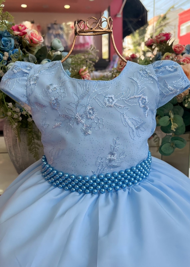 Vestido Dama de Honra Azul Serenity Longo Luxo - 4 ao 16