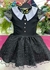 013 Vestido Wandinha Infantil Preto Luxo - 4 ao 16 - comprar online