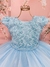 2062 Vestido Juvenil Formatura Super Luxo MID Azul - 4 ao 12 - comprar online