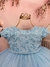 2121B Vestido de Festa Infantil Batizado Azul Super Luxo - P.M.G - comprar online
