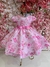 3305 Vestido Festa Infantil Jardim Encantado Borboletas Rosa Pink