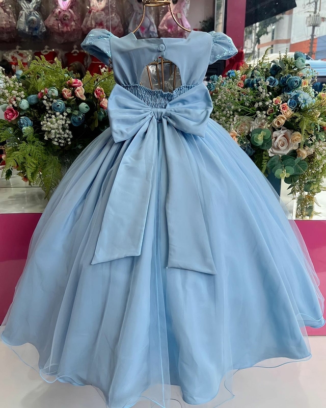 2833 Vestido Azul Serenity Dama de Honra Longo - 4 ao 16