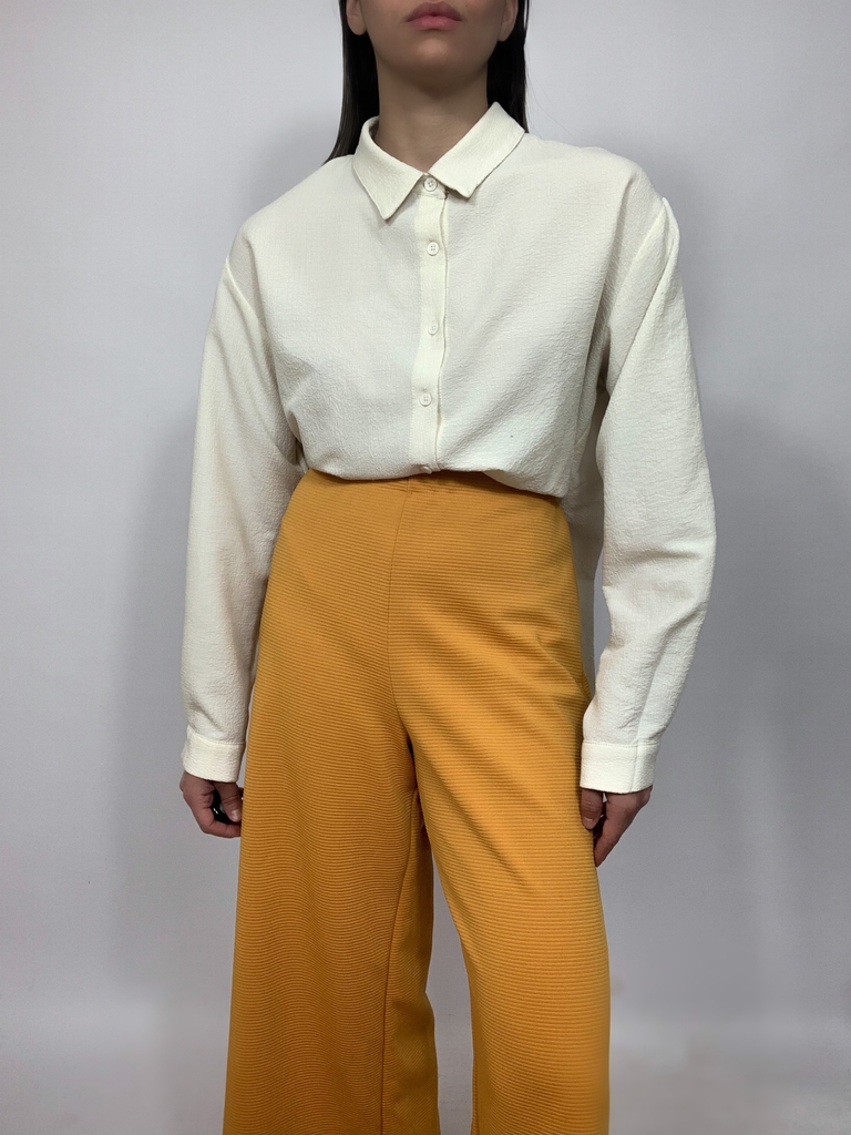 Calça pantalona listrada marisa 2025