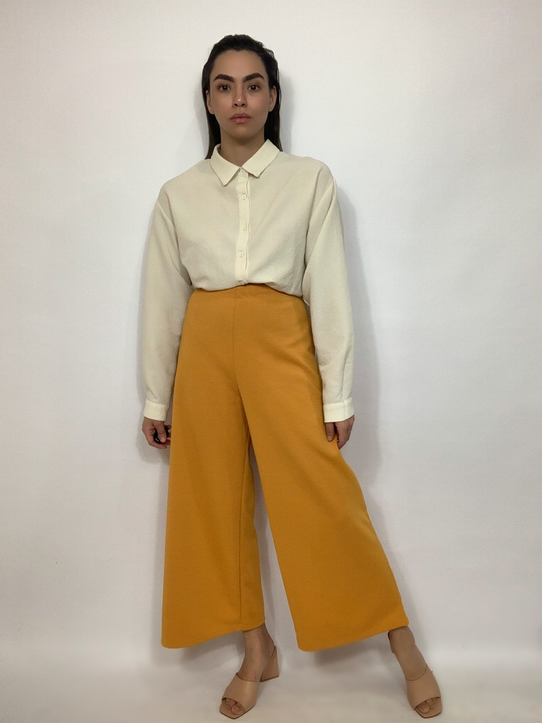 Calça pantalona cheap listrada marisa