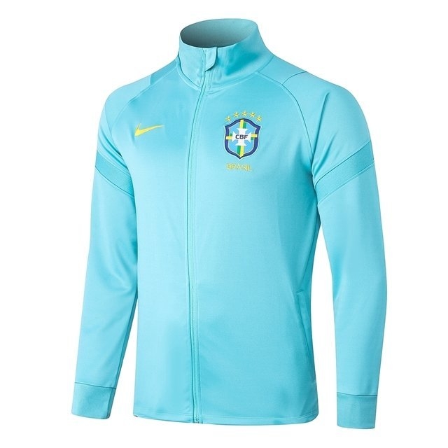 Camisa do brasil manga longa treino 21/22 nike - azul