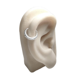 Piercing Argola Trançada Prata 925 Helix Daith Septo - FOR GIFT PRATA