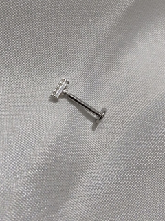 Piercing Trágus/Flat Traço Zircônias Prata 925 - comprar online