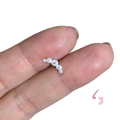 Imagem do Piercing Cluster Helix Tragus Conch Zirconias Prata 925