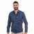 Camisa Masculina Slim Manga Longa Maquinetado - comprar online