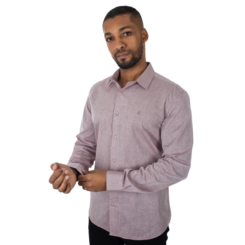 Camisa Masculina Slim Manga Longa Comprar em Rabbit