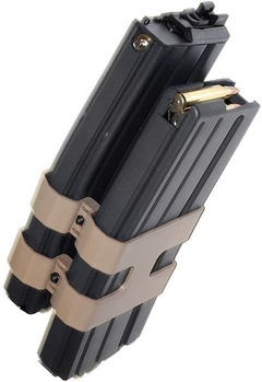 DRUMM Airsoft WE M4 GBB 80rd Gas Double Magazine for WE Open Bolt L85 / Scar-L / R5C / T65 / HK416 / AR M4 M16 GBB Rifle Black