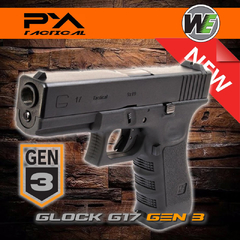 PISTOLA GLOCK WE G17 AIRSOFT METAL C/ BLOWBACK A GREEN GAS