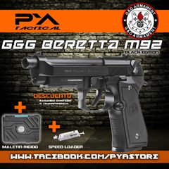 BERETTA M92 by G&G ARMAMENT FULL METAL Blowback + maletin rigido + speed loader