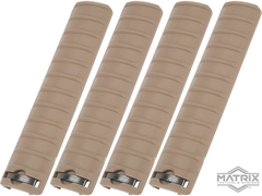 CUBRE RIEL Polymer Ribbed 6.5" Rail Cover Panel - Set of 4 (Color: Tan)