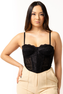 Corset Valentine Preto - Giovana Reis