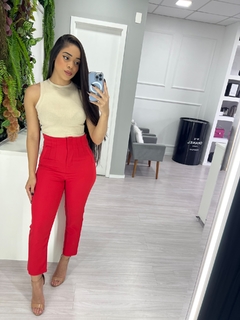 Calça hotsell vermelha zara