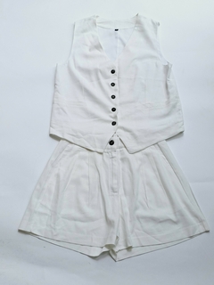 TRAJE CHALECO Y SHORT S OFFWHITE - comprar online