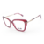 Óculos de grau ono on0030 b4o6 vermelho translúcido
