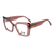Óculos de grau ono on0015 r4r9 rosa escuro translúcido