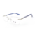 Óculos de grau ono on6017 s7i2 prata fosco c/ haste azul translúcido