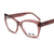 Óculos de grau ono on0012 r4r9 rosa escuro translúcido na internet