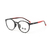 Óculos de grau infantil ono on0019I p2v7 preto c/ detalhe vermelho