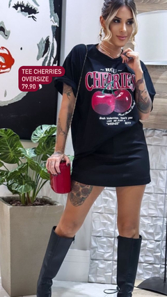 Tshirt oversize Cherries - DaFê