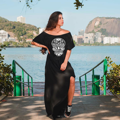 Vestido escrito fé longo sales